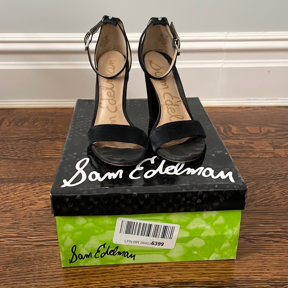 Sam Edelman Yaro Black Suede Sandal Size 5